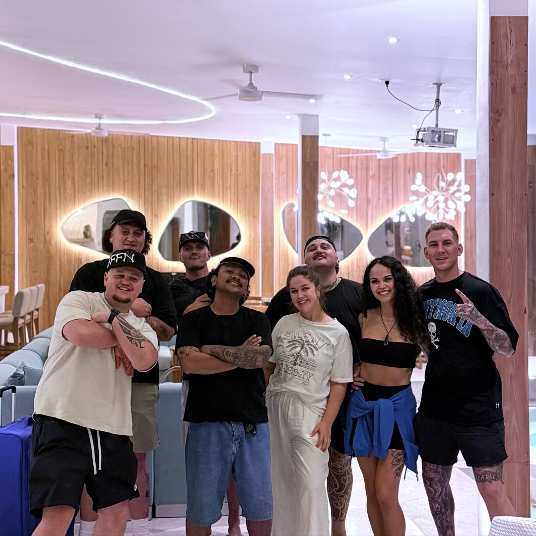 Gede with happy travelers in Bali